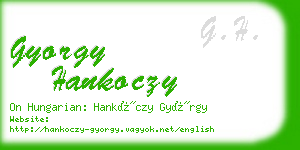 gyorgy hankoczy business card